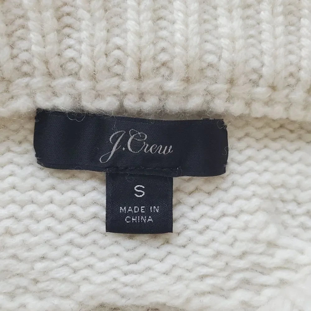 J.Crew Cable-knit Balloon Sleeve Sweater sz Sm